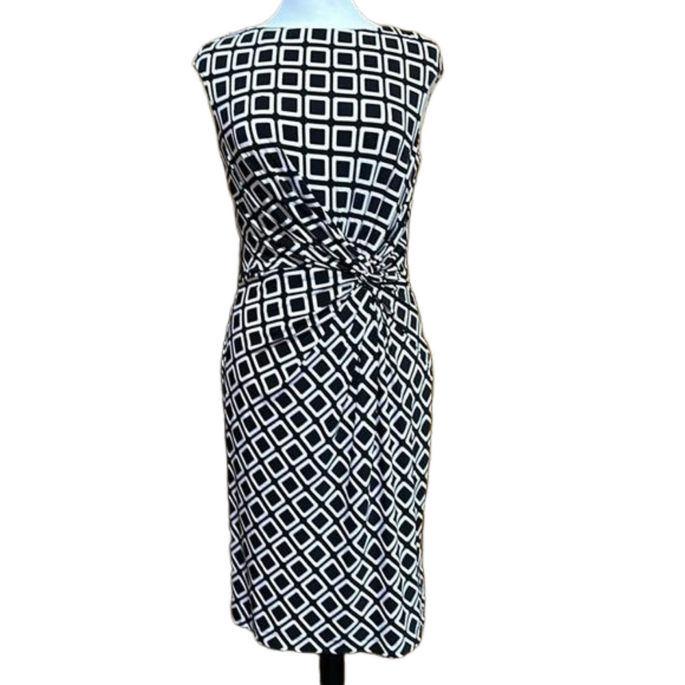 Lauren Ralph Lauren Geometric Print Essentials Dress Size 12 - NWT